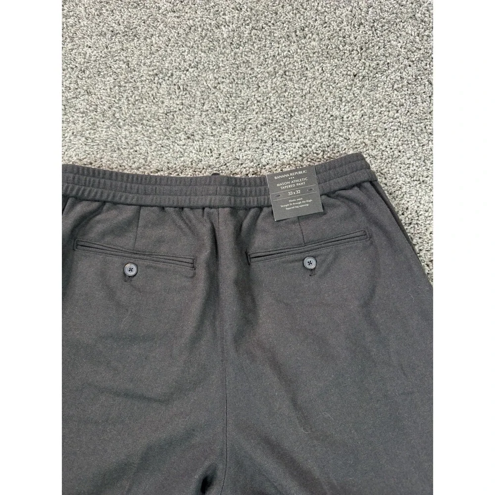 Banana Republic Mason Athletic Tapered Pants Men's Size 33X32 Gray NWT